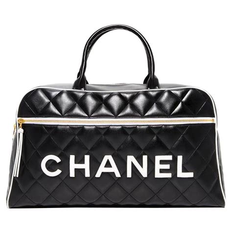 black and white chanel tote bag|White Chanel bag vintage.